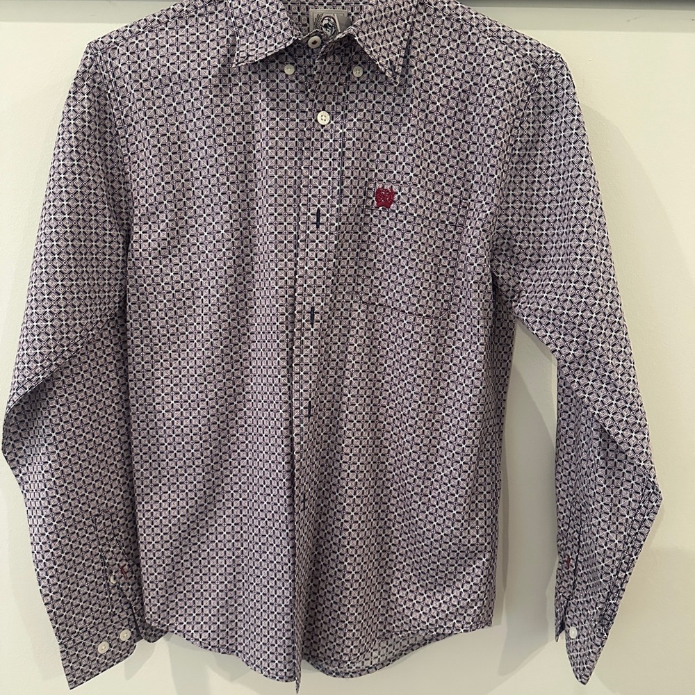 Cinch Western Boy’s Pattern Button Down Shirt